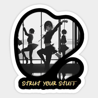 Strut Your Stuff (dance moves silhouette) Sticker